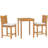 2 - Person Teak Wood Patio Dining Set with Square Table , Cushions Included-88518385