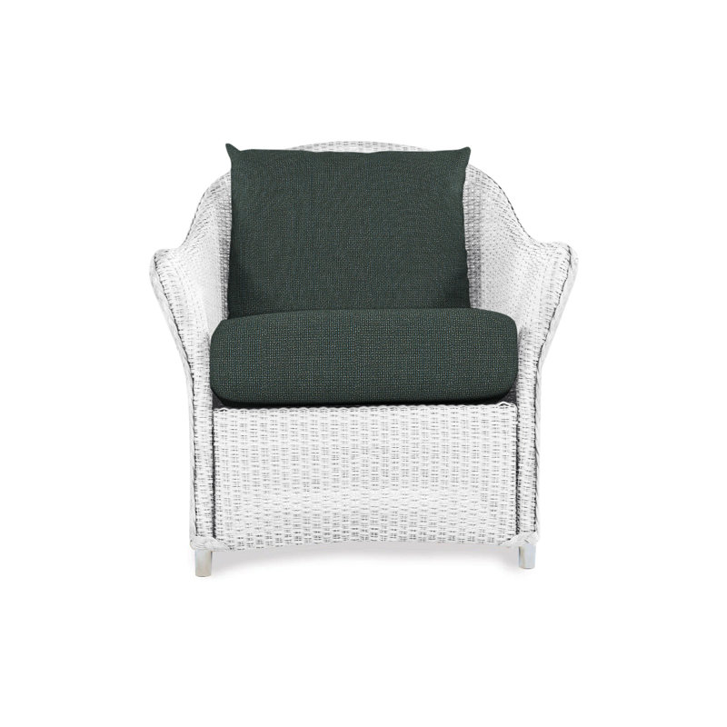 Weekend Retreat Outdoor Lounge Chair, White, Rumba Nickel