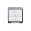 Table d'appoint rectangulaire blanche et noire, 3 commodes, 15,52 po Compartiment de nuit profond et profond en bois-2065795500