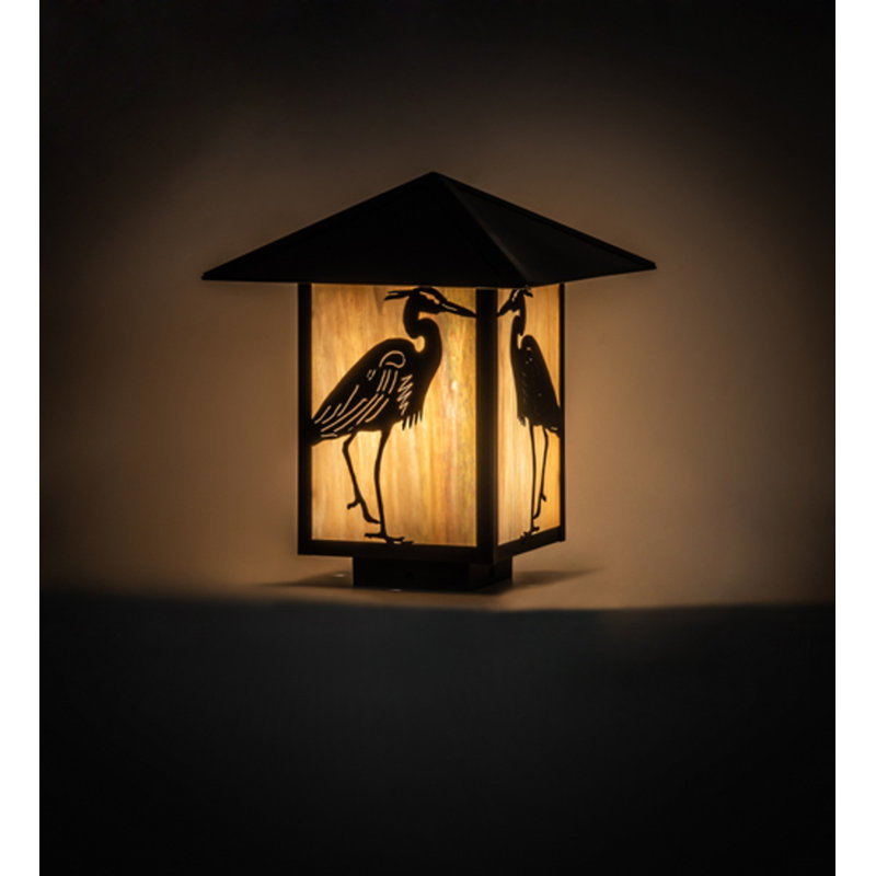 Seneca Solid Brass Fence Post Cap Light