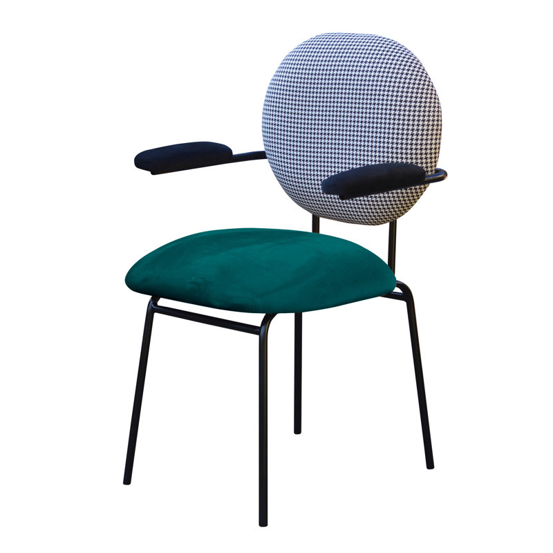 Plum Upholstered Armchair, Turquoise