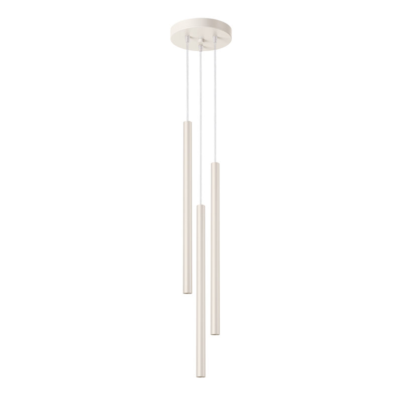 Berthile - Light Pendant, Beige, 52cm W x 9cm D, 3 Lights
