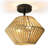 Baulch Rattan Semi Flush Mount Ceiling Light Boho Light Fixture Ceiling Lights Flush Mount Semi Flush Light Fixture