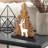 Wooden Christmas Tree Sculpture with Reindeer Cutout for Home Decor Table Top Decor and Shelves