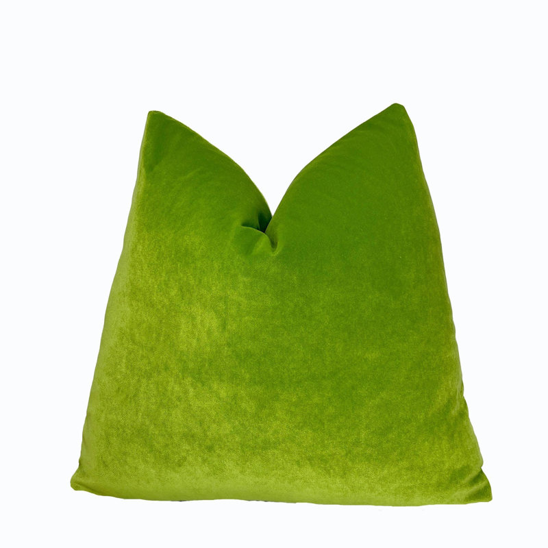 Housse de coussin en velours Bright Bright, H 20 po x l 20 po, Vert