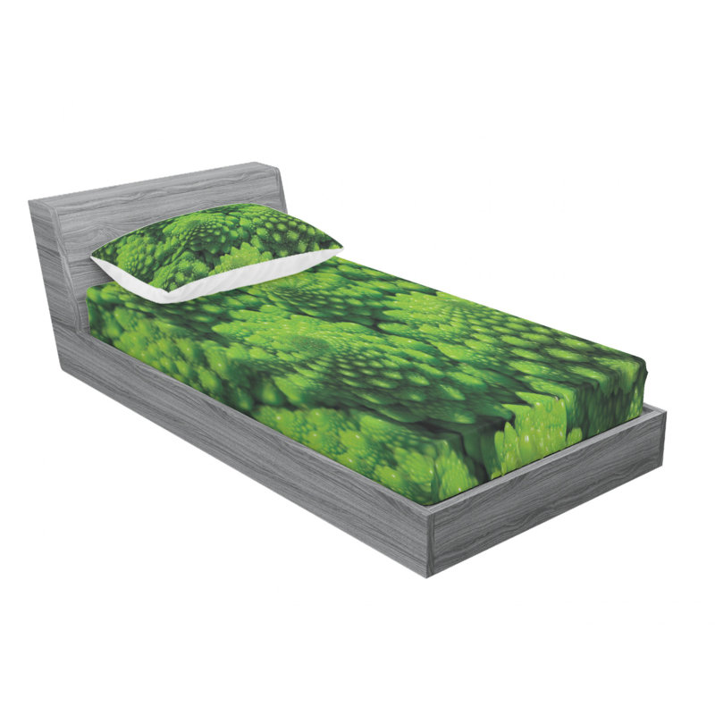 Microfiber Floral Sheet Set, Twin XL Sheet Set with Fitted Sheet