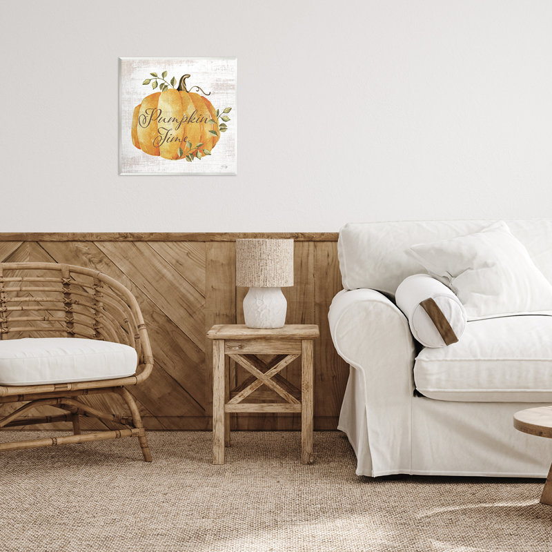 «Pumpkin Time over Rustic», plaque murale par Yass Naffas Designs