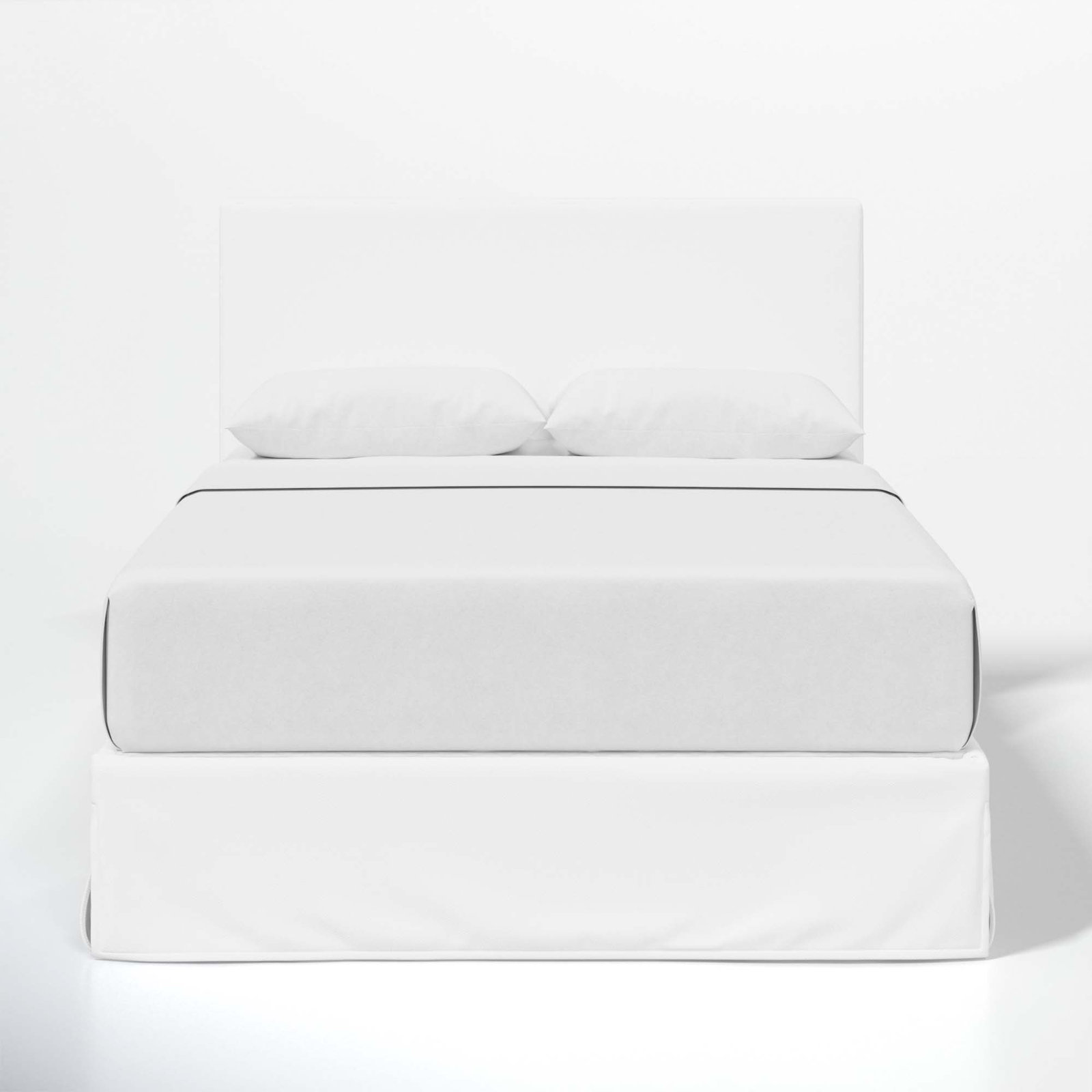 Verona Upholstered Slipcover Bed, King, White Performance Twill