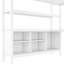 Grand lit mezzanine en métal avec garde-robe et bureau, blanc, uni, peu encombrant, facile à assembler pour les adolescents et les adultes, taille, garde-robe, robuste, économie-326383586