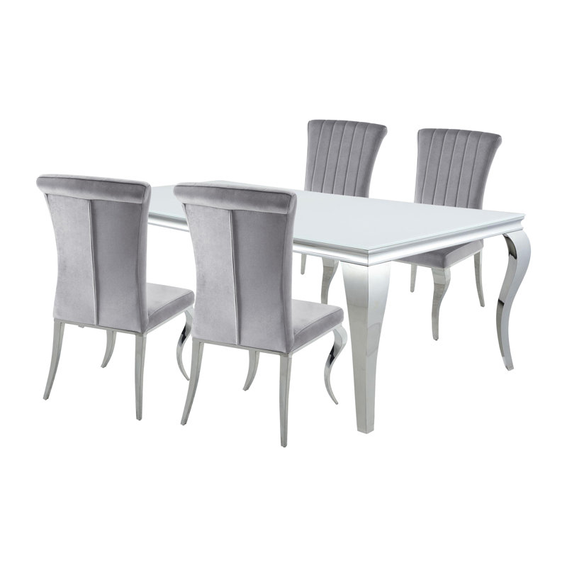 Ensemble repas pour 4 personnes Ketherine, Blanc