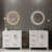 24/30/36 In Round LED Bathroom Mirror with Lights Wall Mounted Vanity Mirror with Handwave Sensor-1616385057