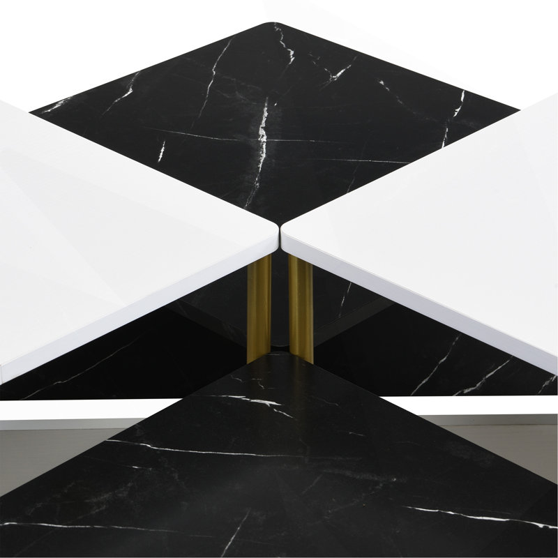 Ensemble de 4 tables basses Modern Modern, Noir / blanc