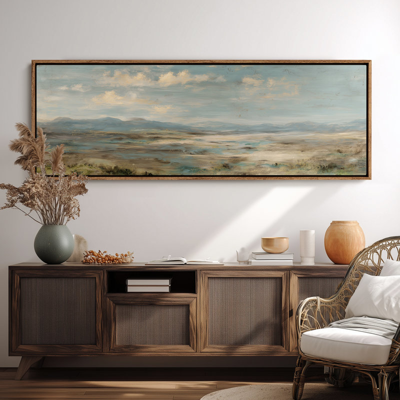 «Misty Valley Light», impression d'art mural, H 20 po x l 60 po, Naturel