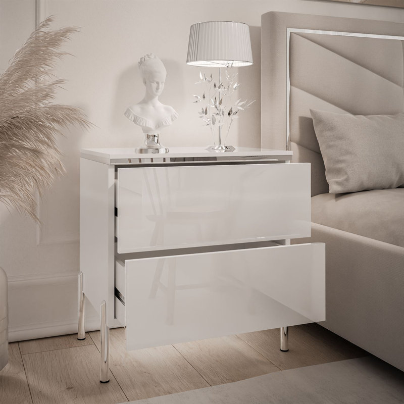 50cm W Manufactured Wood Bedside Table