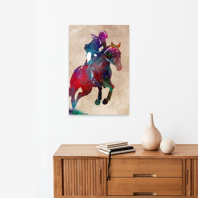Art mural cheval dynamique dynamique, 24" H x 16" W