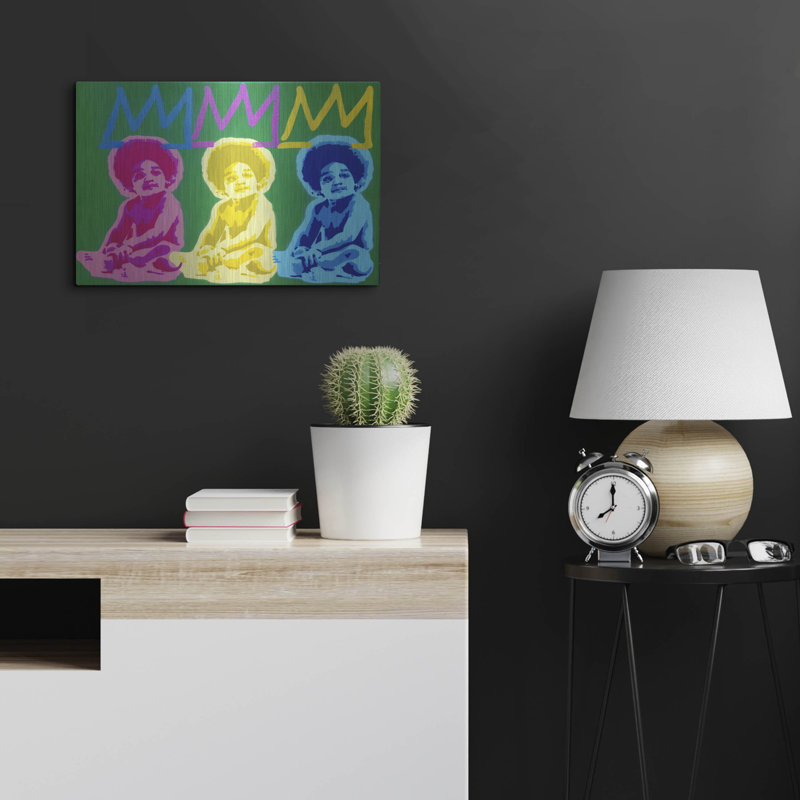 '3 Kings' by Abstract Graffiti Wall Art, 16" H x 24" W