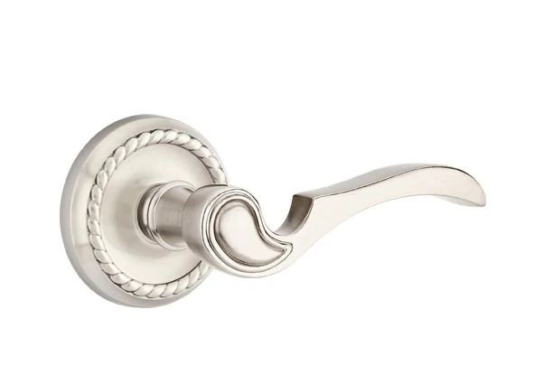 Mortaise intérieure Emtek avec rosette et levier Coventry, Gauche, Nickel satiné