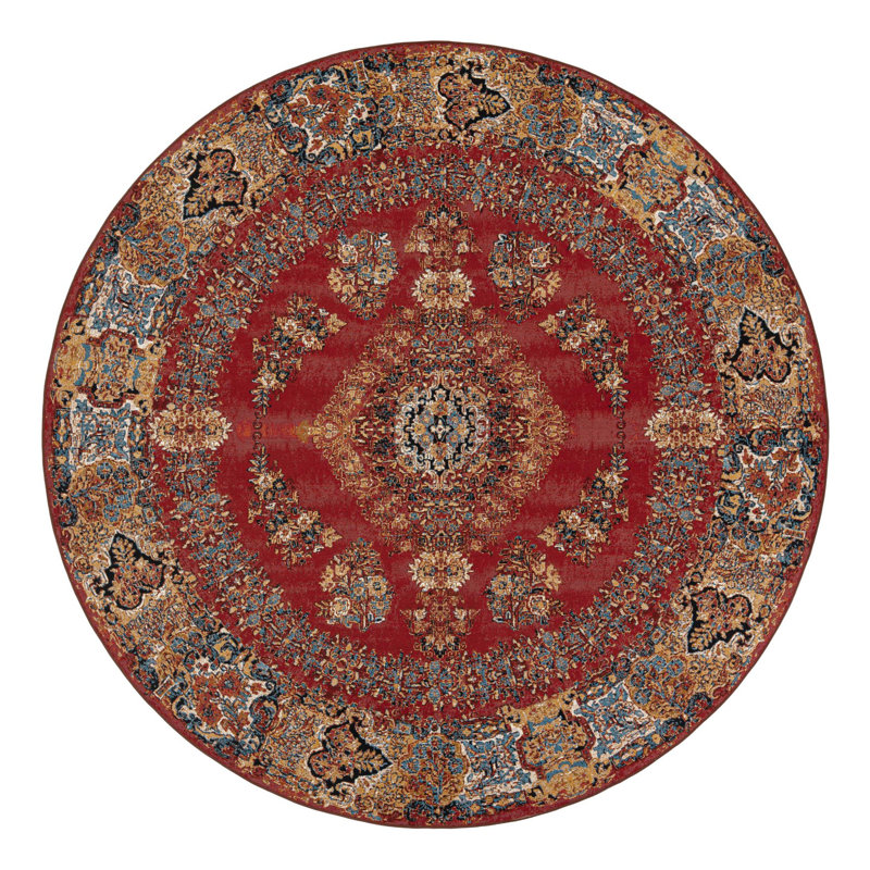 Indoor/Outdoor Traditional Area Rug, Round 10'