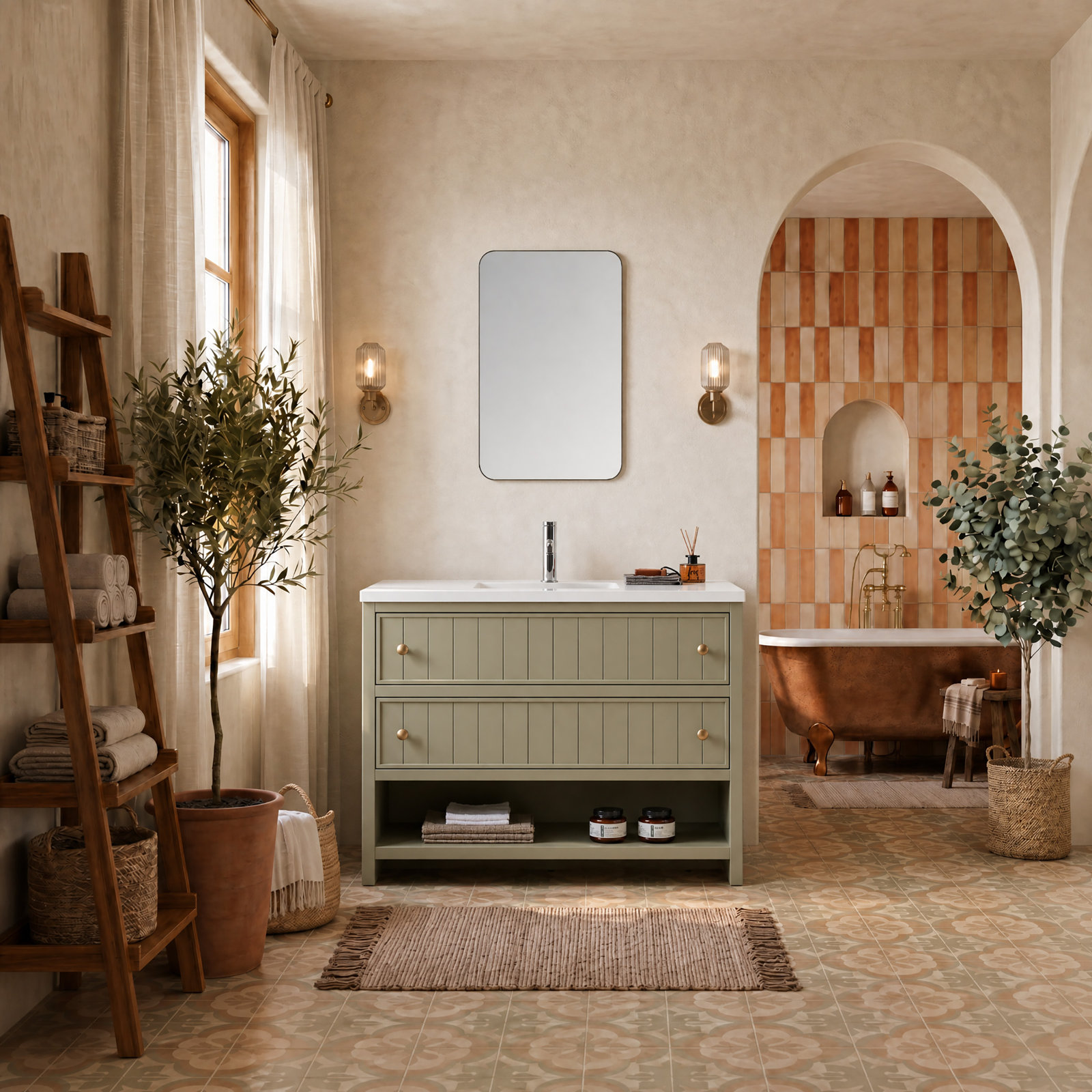 Bathroom Vanity, Olive