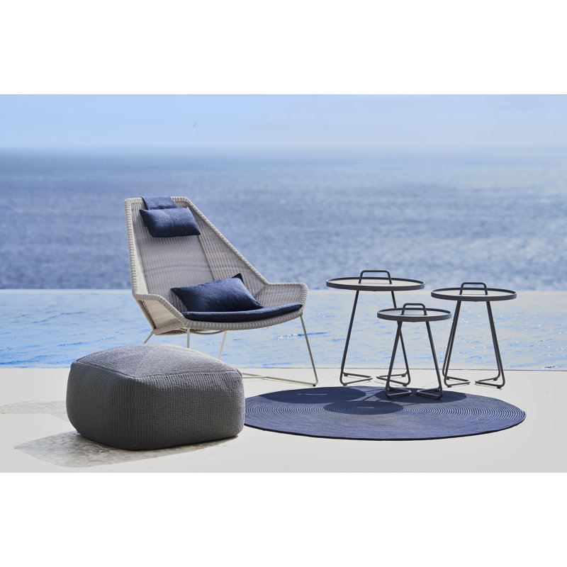 Divine Outdoor Pouf, Gray
