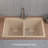 33" x 22" Platinum Quartz Kitchen Sink, Double Bowl Sink, Drop-in Sink, Undermount Sink, Granite Kitchen Sink-101427318
