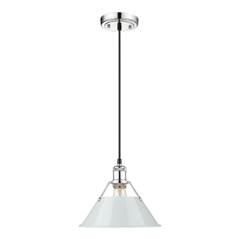Weatherford 1 - Light Pendant, 130" H x 10" W x 10" D, Dusky Blue, Chrome
