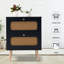 Table de chevet 2 tiroirs en rotin pour chambre à coucher et salon, table de bout, table d'appoint avec 2 tiroirs décoratifs en rotin fabriqués à la main