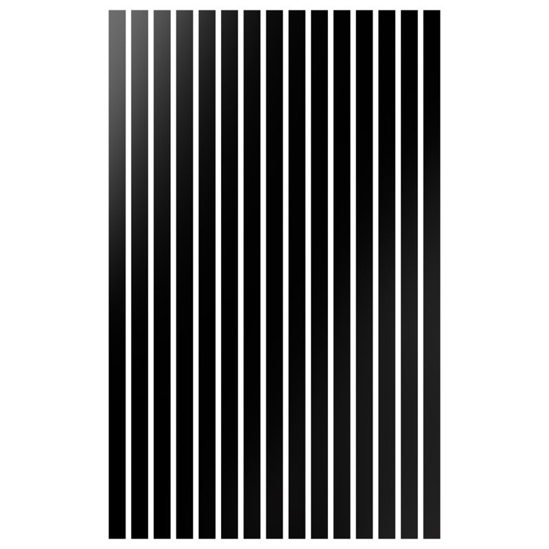 Ensemble de panneau mural réglable en lattes d'acrylique, H 94 po x l 45 po, Noir