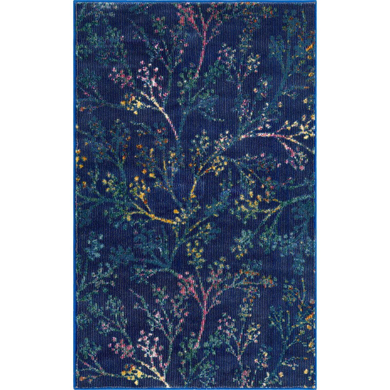 Floral Indoor Rug, Rectangle 2' x 3'