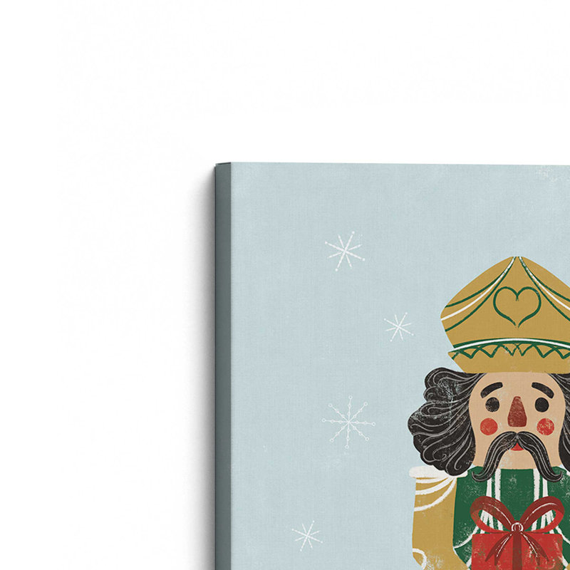 Holiday Nutcracker II Print on Canvas Frame, Wrapped Canvas, 18" H x 12" W x 1.25" D