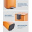 Poubelle en acier inoxydable de 8 gallons avec pédale et seau intérieur amovible, poubelle carrée résistante aux empreintes digitales pour la cuisine ou la salle de bain-122522347