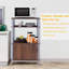 Étagère de boulanger de cuisine multifonctionnelle avec tablette à 2 niveaux et armoire