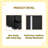 Black Bedside Cabinet With Metal Handles-183729008