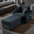 Modern Chaise Lounge Chair Indoor Oversized Chaise Lounge With Cup Holders Reading Chair With Ottoman Oversized Accent Chairs For Living Room-1957353308