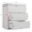 Meuble-lavabo simple autoportant 30 po avec plateau en céramique et tiroirs à fermeture en douceur, blanc brillant