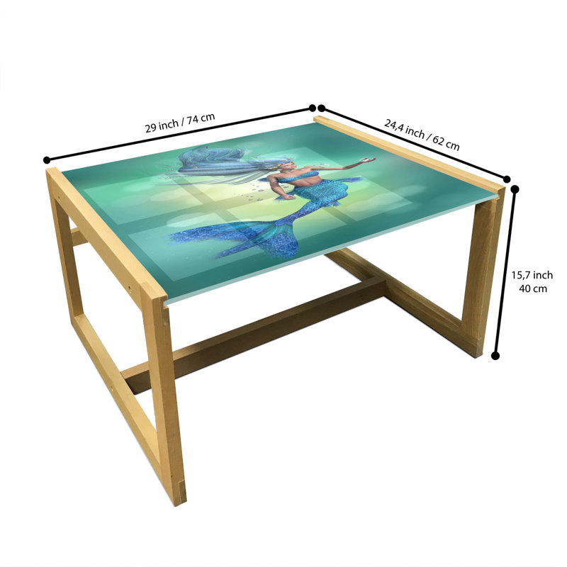 Irmgardt Sled Coffee Table, 40cm H x 74cm W x 62cm D