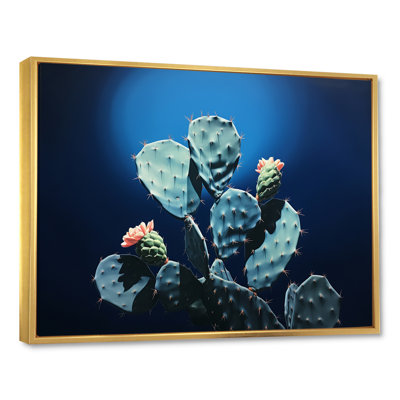 Cactus saphir solitude I sur toile