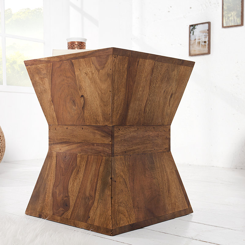 Theirry Solid Wood Block End Table
