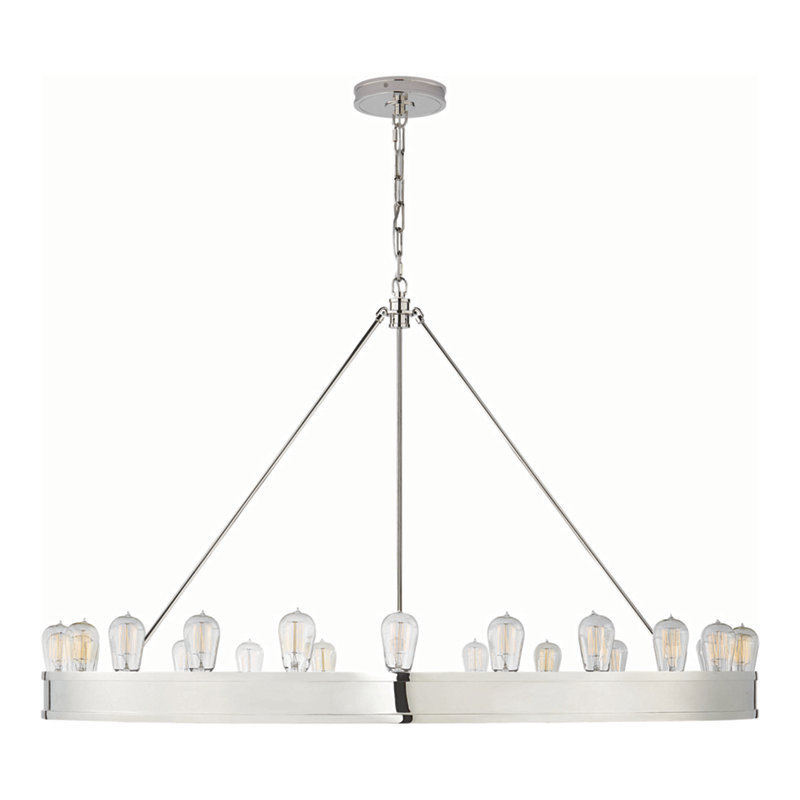 Ralph Lauren Roark 24 Light Chandelier, Polished Nickel