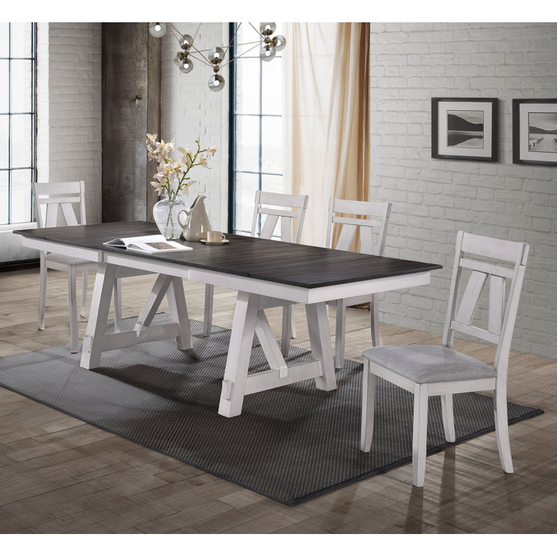 Newnan 4-Person Extendable Wood Dining Set