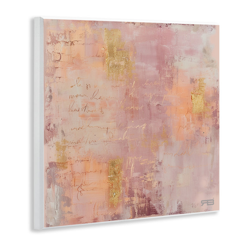 "Composition with Glam Script", art mural sur bois par RB