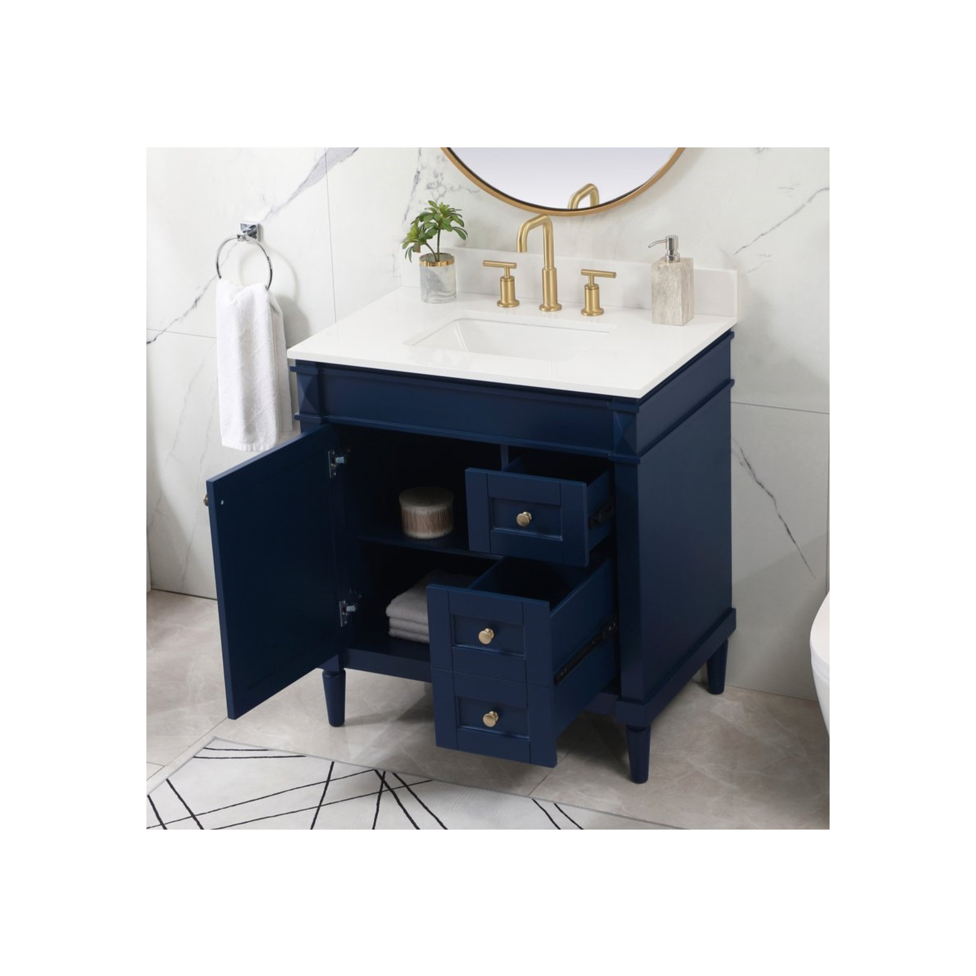 Readington 32'' Single Bathroom Vanity, Blue