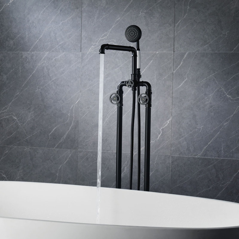 Robinet de baignoire à pattes fixé au sol