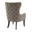 Fauteuil à oreilles rembourré en velours capitonné avec pieds en bois Welliver-512031095