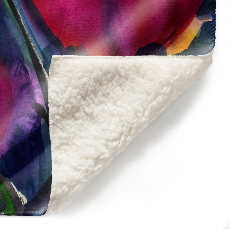 Couverture sherpa doux rêves floral, l 51 po x L 60 po