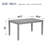 Wooden Dining Rectangular Table, Kitchen Table For Small Space, 4 Person Dining Table, Grayonly THE TABLE