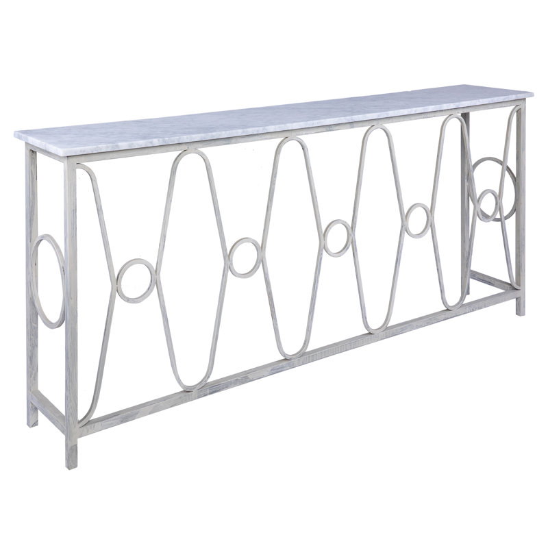 Bosporus 72" Console Table, Deep Ocean, Carrera Marble