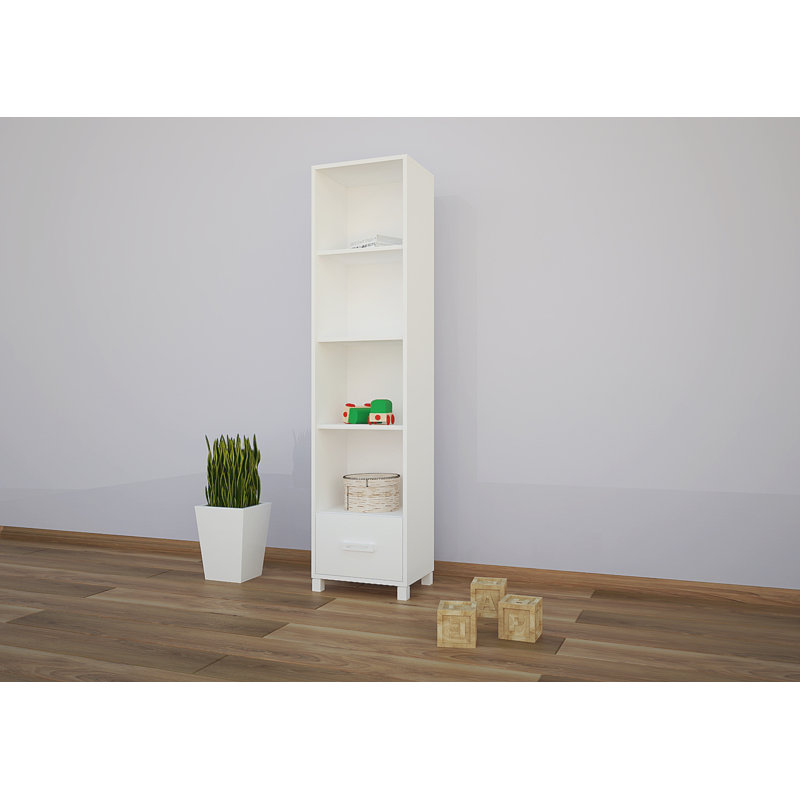 177cm H Cube Unit Kids Bookcase, White, 177cm H x 60cm W x 34cm D