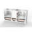 Disar 60'' Double Bathroom Vanity Base Only in White