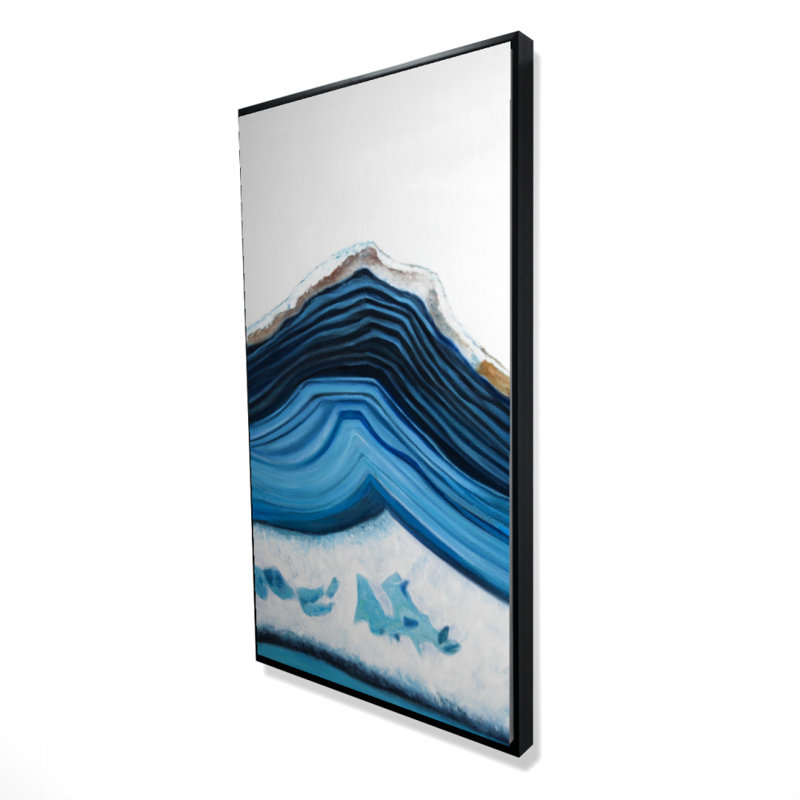 Blue geode profile - 24"x48" Framed canvas